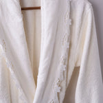 Cındy Tekli Pamuklu Güpürlü Bornoz Seti