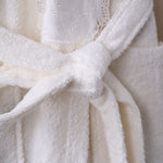 Cındy Tekli Pamuklu Güpürlü Bornoz Seti