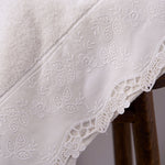 Cındy Tekli Pamuklu Güpürlü Bornoz Seti