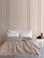 Denzy %100 Pamuk Waffle Yatak Örtüsü & Pike 240x260 Cm Bej