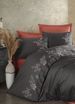 Efra Nakışlı Nevresim Takımı - Antrasit