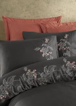 Efra Nakışlı Nevresim Takımı - Antrasit