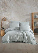 Allegra Fırfırlı Müslin Nevresim Takımı - Mint