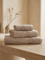 Fleur 3'lü Güpürlü Banyo Havlu Seti