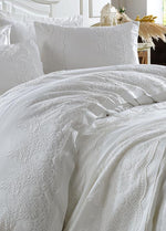 Свадебный комплект из хлопкового атласа и гипюра Duru - Белый