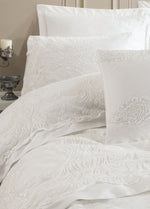 Свадебный комплект из хлопкового атласа Mira Bella - кремовый