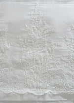 Свадебный комплект из хлопкового атласа с гипюром Serafine - кремовый