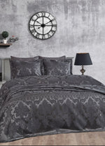 Armada Jakarlı Çift Kişilik Yatak Örtüsü - Antrasit