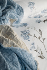 Lavinya Nakışlı Nevresim&Yatak Örtüsü Seti - Mavi