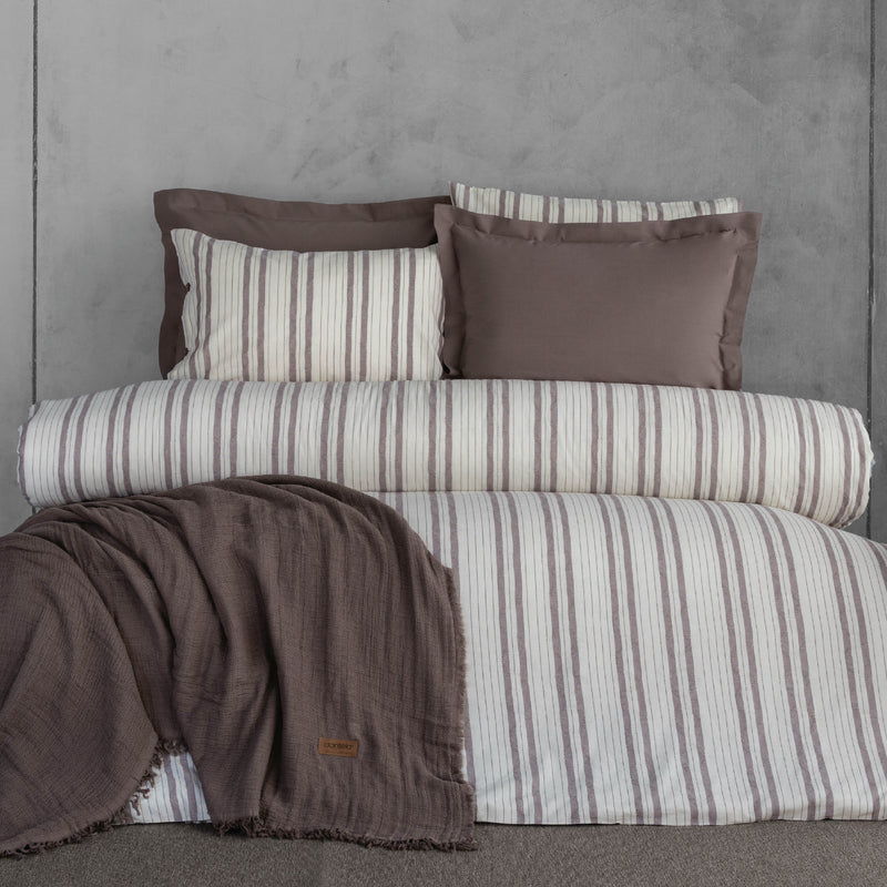 Linea Nevresim & Yatak Örtüsü Seti - Bej