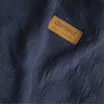 Lucca Fitilli Desen Yatak Örtüsü - Lacivert