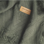 Lumia Etnik Desen Yatak Örtüsü -Haki