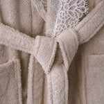 Marıa Tek Kadın Pamuk Bornoz - Bej