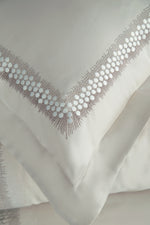 Montana Nakışlı Pamuk Saten Nevresim Takımı - Bej