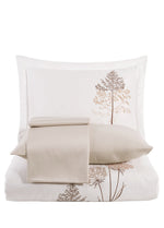 Zümra Nakışlı Pamuk Saten Nevresim Takımı - Krem/Bej