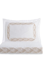 Комплект пододеяльников из хлопкового атласа с вышивкой Alina - Бежевый