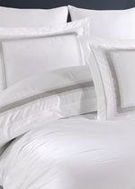 Katrina Nakışlı Pamuk Saten Nevresim Takımı  -Gri