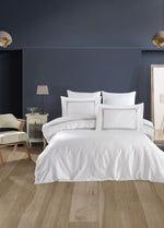 Katrina Nakışlı Pamuk Saten Nevresim Takımı  -Gri