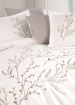 Soul Nakışlı Poplin Saten Nevresim Takımı - Krem