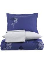 Jovia Nakışlı Poplin Saten Nevresim Takımı - Lacivert