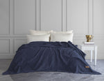 Notte Fitilli Yatak Örtüsü - Lacivert