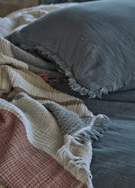 Shıne Pamuk Çift Kişilik Müslin Nevresim Takımı - Petrol Mavisi