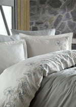 Двойной комплект пододеяльников из хлопкового атласа Hare - Мальдивский