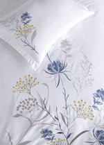 Nilüfer Pamuk Saten Jakarlı Çift Kişilik Nevresim Takımı - Beyaz