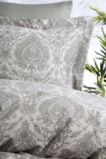 Pamuk Saten Jakarlı Çift Kişilik Nevresim Takımı - Carolina Haki