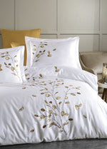 Sedef Nakışlı Nevresim Takımı - Krem