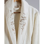 Seren Tek Kadın Pamuk Bornoz - Krem