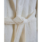 Seren Tek Kadın Pamuk Bornoz - Krem