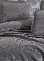 Hazel Şönilli Çift Kişilik Yatak Örtüsü - Antrasit