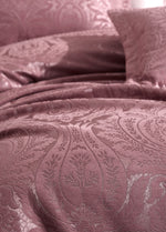 Hazel Şönilli Çift Kişilik Yatak Örtüsü - Gül Kurusu