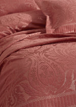 Hazel Şönilli Çift Kişilik Yatak Örtüsü - Brick