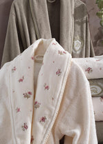 Vanessa Kadife Pamuk 6 Parça Krem Bej Bornoz Seti