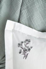 Veria Nakışlı & El İşi Pamuk Saten Nevresim Takımı - Mint